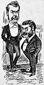 Contemporary caricature of Gilbert and Sullivan