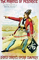 Poster for the D'Oyly Carte production of Pirates of Penzance