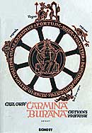 Cover of Schott score of Carmina Burana, depicting the wheel of fate