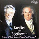 Fritz Kreisler plays the Kreutzer Sonata - Biddulph CD cover