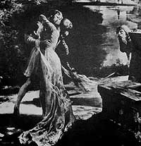 The climax of Act IV -- Golaud is about to pounce on the lovers