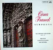 Sir Thomas Beecham conducts the Orchestre National de l'ORTF in the Franck Symphony (HMV LP cover)