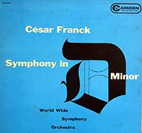 Pierre Monteux conducts the San Francisco Symphony Orchestra in the Franck Symphony (RCA Camden CD cover)