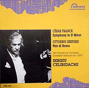 Sergiu Celibidache conducts the SDR Symphony Orchestra in the Franck Symphony (Artists Live CD cover)