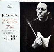 Carlo Maria Giulini conducts the Philharmonia Orchestra in the Franck Symphony (Angel LP cover)