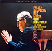 Otto Klemperer conducts the New Philharmonia in the Franck Symphony (Angel LP cover)