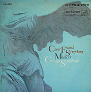 Pierre Monteux conducts the Chicago Symphony in the Franck Symphony (RCA LP cover)