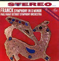 Paul Paray conducts the Detroit Symphony Orchestra in the Franck Symphony (Mercury LP cover)
