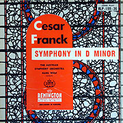 Hans Wolf conducts the Austrian Symphony in the Franck Symphony (Remington LP cover)