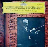 Wilhelm Furtwangler and the Vienna Philharmonic Play Beethoven's Op. 131 Quartet (DG LP cover)