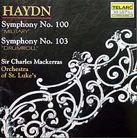 Charles Mackerras conducts the Orchestra of St. Luke's in the Haydn Military Symphony (Nimbus CD cover)