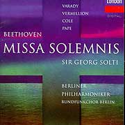 Georg Solti and the Chicago Symphony play the Missa Solemnis (London LP cover)