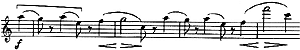 The second theme of the first movement