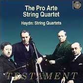 The Pro Arte Quartet plays Haydn quartets (Testament CD box cover)