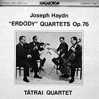 The Tatrai Quartet plays the Op. 76 Haydn quartets (Hungaroton CD booklet cover)