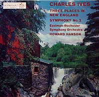 Howard Hanson and the Eastman Symphony Orchestra play Ives's Third Symphony (Mercury LP cover)