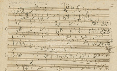 Beethoven's autograph of the piano cadenza