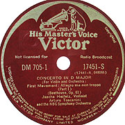 Jascha Heifetz 78 label