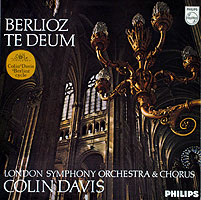 Davis conducts the Berlioz Te Deum (Philips LP cover)