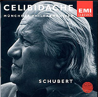 Celibidache conducts Schubert's Great Symphony (EMI CD cover)