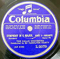 Hamilton Harty conducts Schubert's Great Symphony (Columbia 78 label)