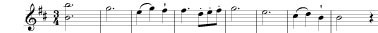 Printed score of the Unfinished Symphony scherzo theme