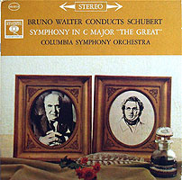 Walter conducts Schubert's Great Symphony (Columbia LP cover)