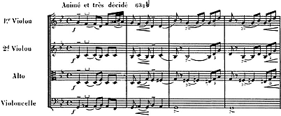 The opening of the Debussy Quartet