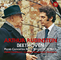Rubinstein and Barenboim play the Emperor (RCA LP cover)