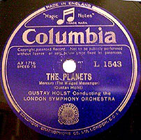 Holst conducts The Planets (Columbia 78 label)