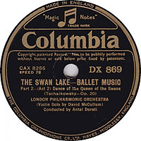 Antal Dorati conducts Swan Lake excerpts (Columbia 78 label)