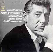 Bernstein conducts the Beethoven Fifth - Columbia LP cover