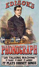 Poster for Thomas Edison's new invention