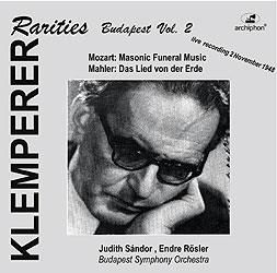 Klemperer conducts Mahler's Das Lied von der Erde (Archiphon CD)