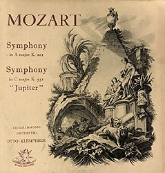 Klemperer conducts the Mozart Symphonies 29 and 41 (Angel LP)