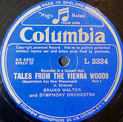 Walter conducts Strauss: Tales From the Vienna Woods