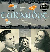 London LP of the 1955 Turandot recording