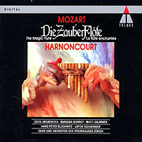 Harnoncourt conducts Zauberflote (Teldec CD cover)